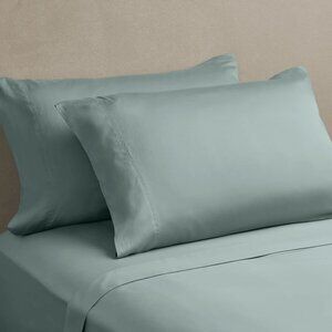 Rest & Renew Two NEW in Box Egyptian Cotton Sateen Blue 400 Thread Pillowcases